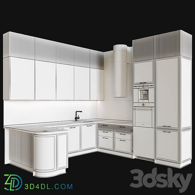 Neoclassical kitchen 30