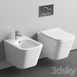 Wall hung bidet/toilet Ceramica Nova Metric 