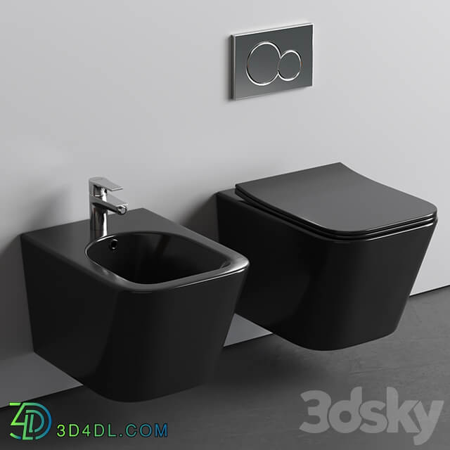 Wall hung bidet/toilet Ceramica Nova Metric