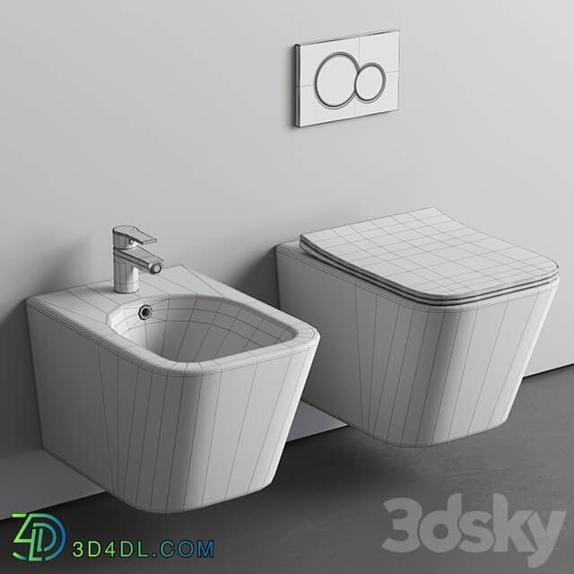 Wall hung bidet/toilet Ceramica Nova Metric