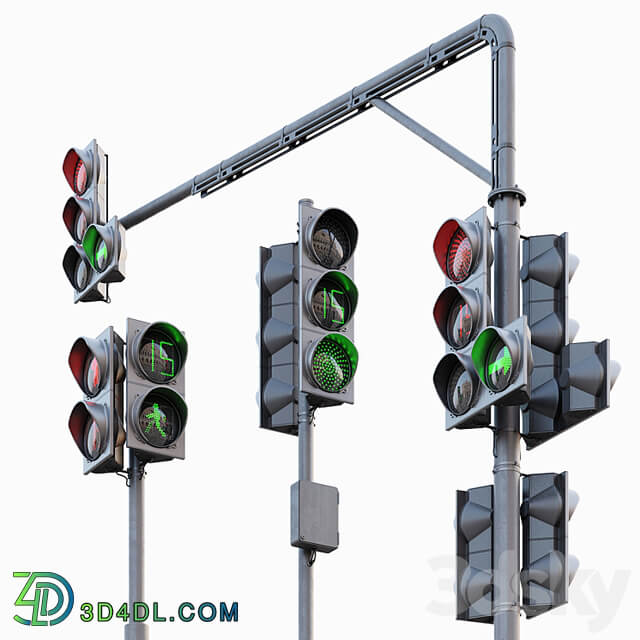 AVE Traffic Lights Set (Animated)