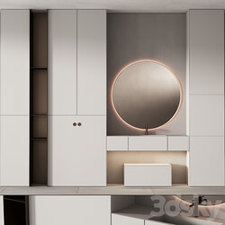 249 bathroom furniture 07 minimal modern round mirror 