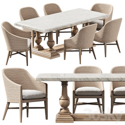 RH DINING SET 8 