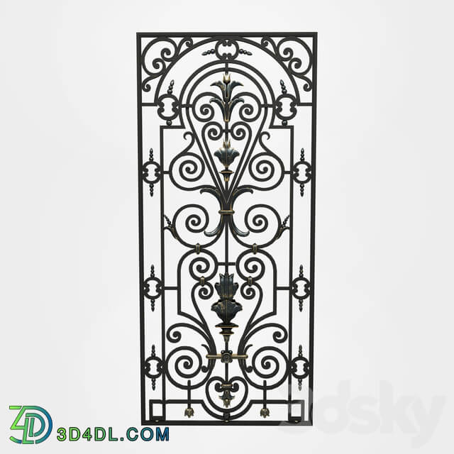 Wrought iron grille 22 Other 3D Models