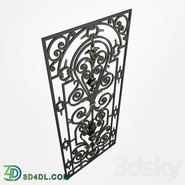 Wrought iron grille 22 Other 3D Models