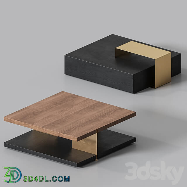 Homary Black Coffee Table