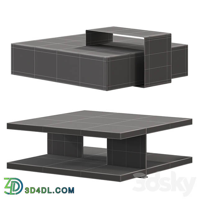 Homary Black Coffee Table