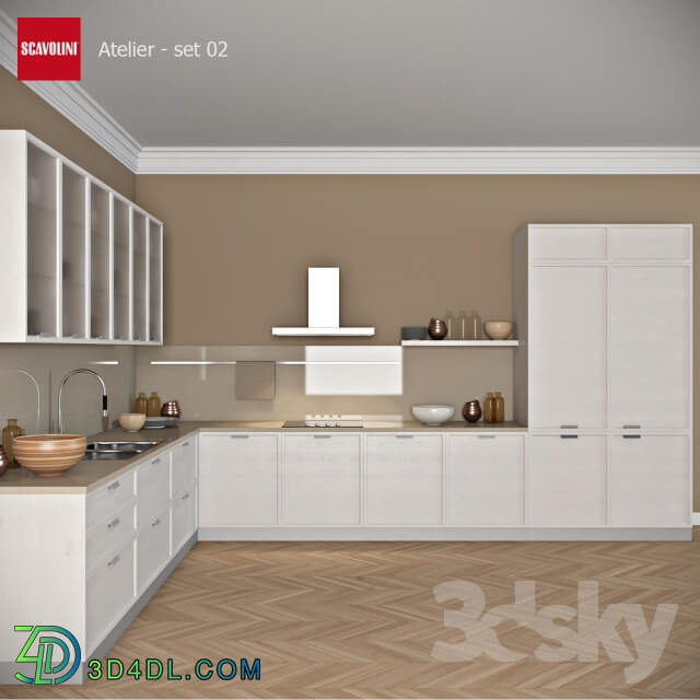 Kitchen Kitchen Scavolini Atelier set 02