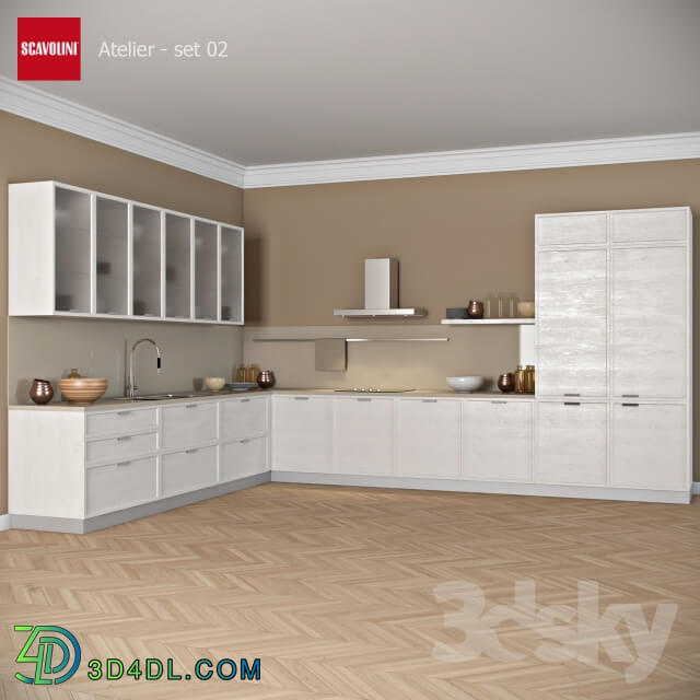 Kitchen Kitchen Scavolini Atelier set 02