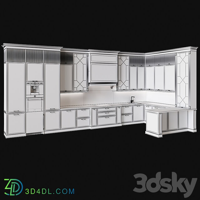 Neoclassical kitchen 32