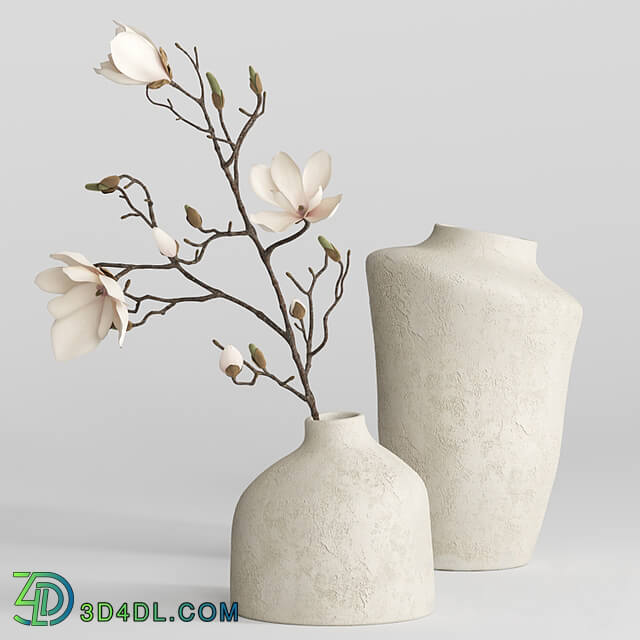 H&M vases with magnolia branch