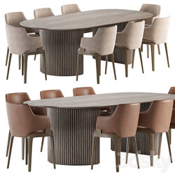 Parc Oval Dining Table and Velis Chair 