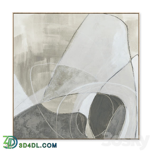 Large Abstract Neutral Textural Wall Art C 797