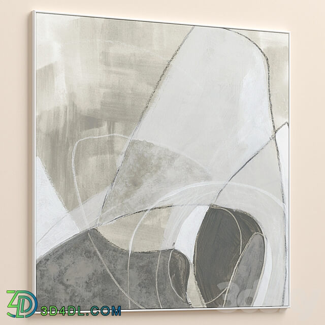 Large Abstract Neutral Textural Wall Art C 797