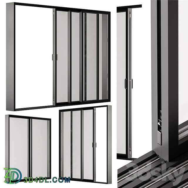 Sliding Metal Window Windows Set 20