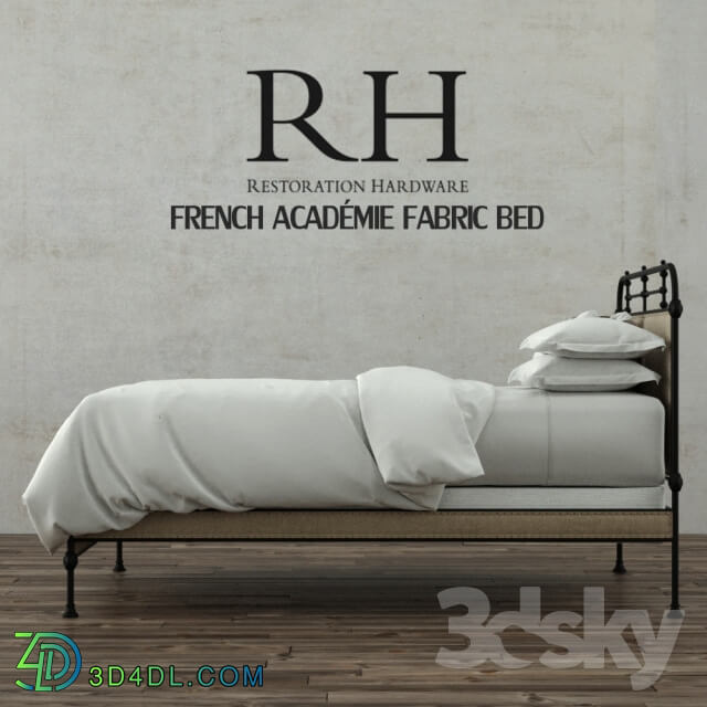 Bed RH FRENCH ACADÉMIE FABRIC BED