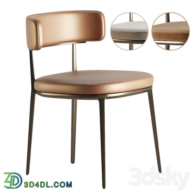 CARATOS Chair with armrests By Maxalto