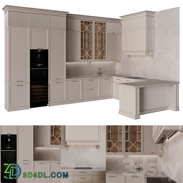 Neoclassical kitchen 34