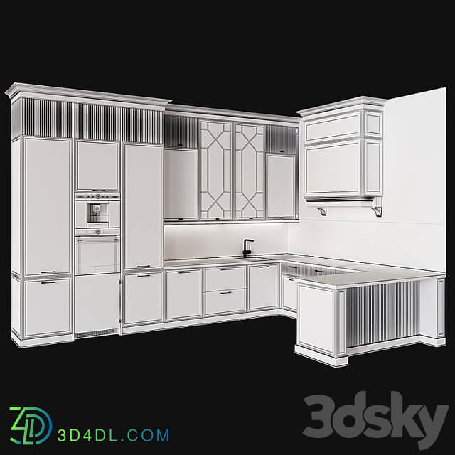 Neoclassical kitchen 34