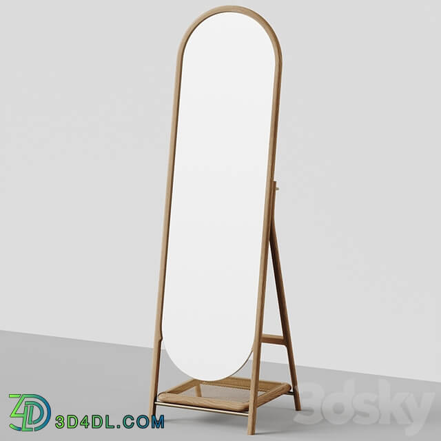 Rattan Freestanding Mirror by John Lewis