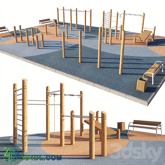 Workout sports ground. Playground