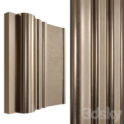 WALL PANEL 01 GOLD WAVES 