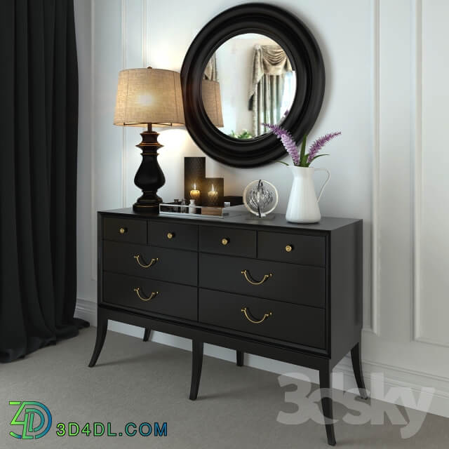 Sideboard Chest of drawer Chest of drawers with a decorative set