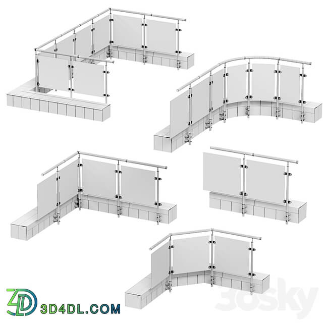 Railings for balconies, terraces. 5 models