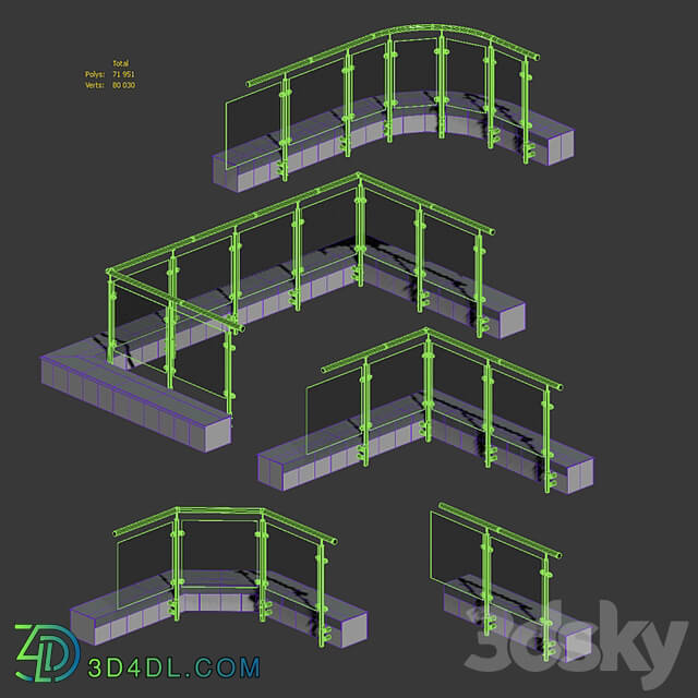 Railings for balconies, terraces. 5 models