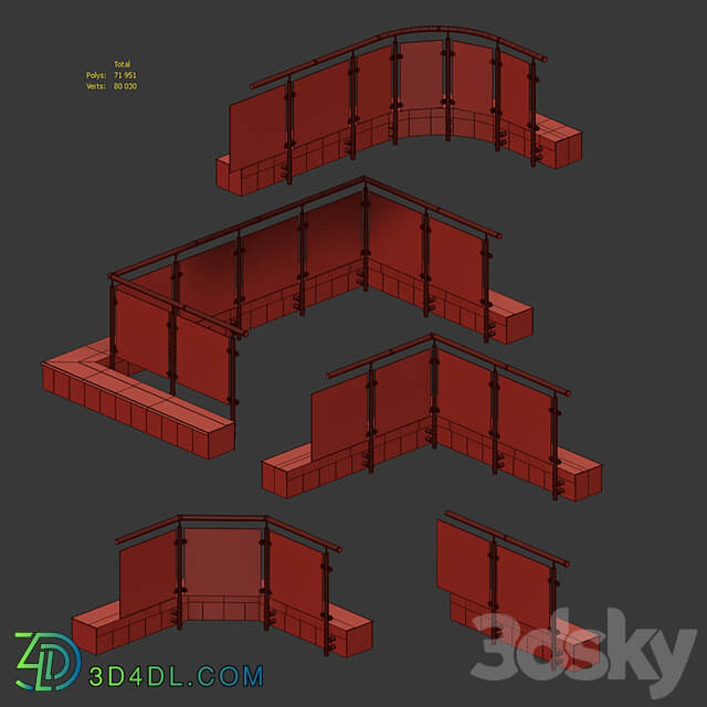 Railings for balconies, terraces. 5 models