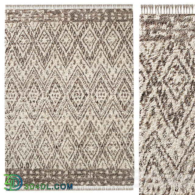 FAIZA BORDER WOOL RUG