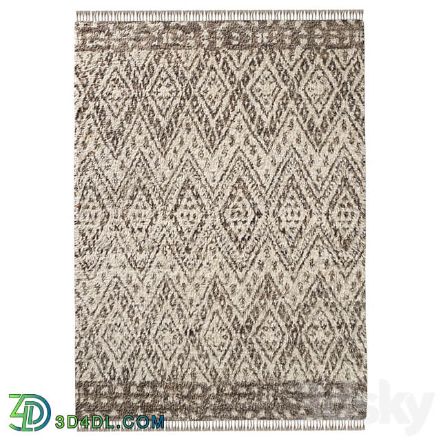 FAIZA BORDER WOOL RUG