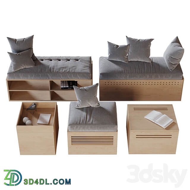 Modules and Window Seat Pillows set