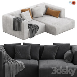 Langham Channeled 2 Piece Sectional Sofa 