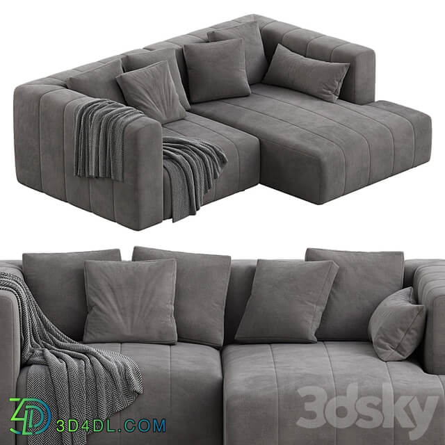 Langham Channeled 2 Piece Sectional Sofa