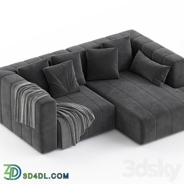 Langham Channeled 2 Piece Sectional Sofa