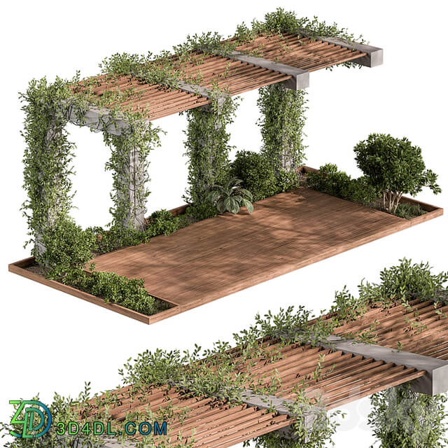 Pergola and Plant Set 81