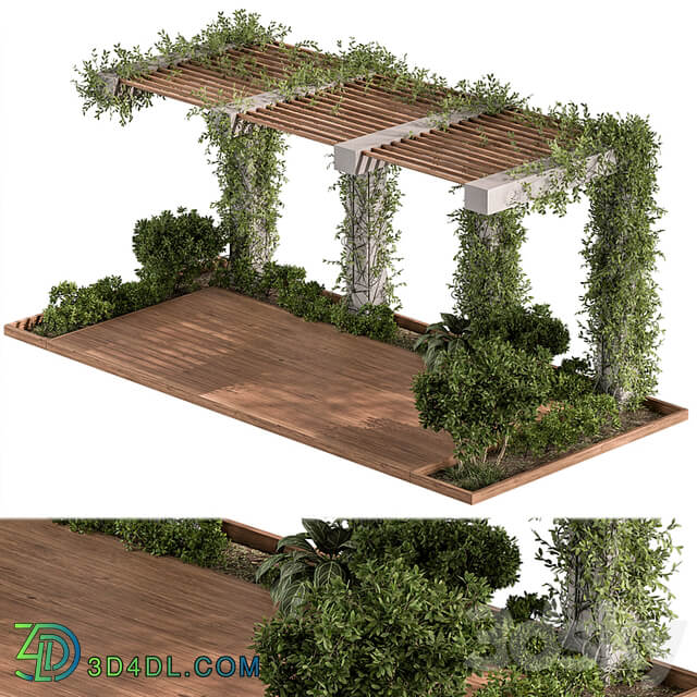 Pergola and Plant Set 81