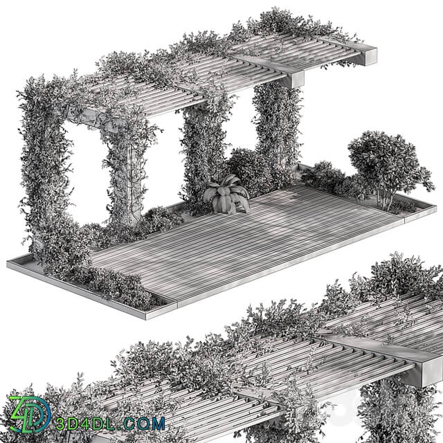 Pergola and Plant Set 81