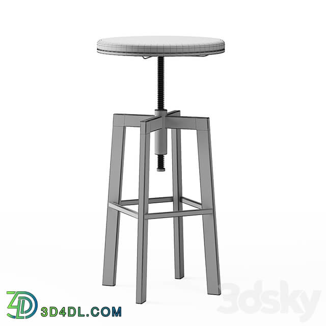 Zara Wooden and metal swivel stool