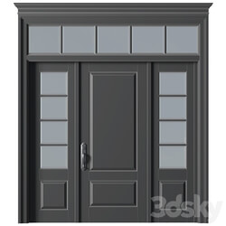 Entrance modern classic street doors. Entrance to the house.Front Iron Doors. Outdoor Entrance classic door.Art Deco External Doors. Exterior Door.Street Doors.Double Exterior Door 