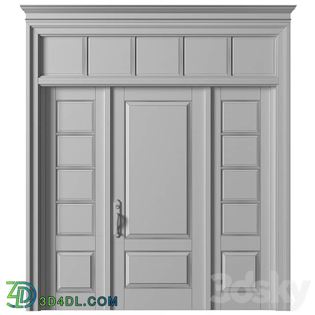 Entrance modern classic street doors. Entrance to the house.Front Iron Doors. Outdoor Entrance classic door.Art Deco External Doors. Exterior Door.Street Doors.Double Exterior Door