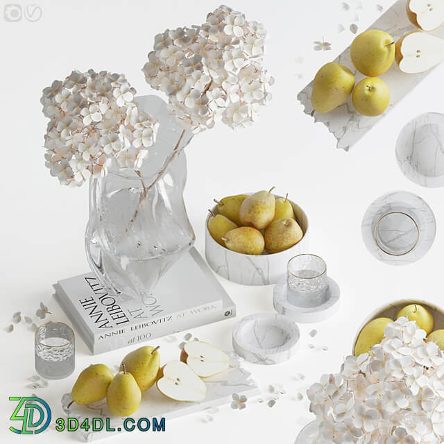 Decorative set with hydrangea 03