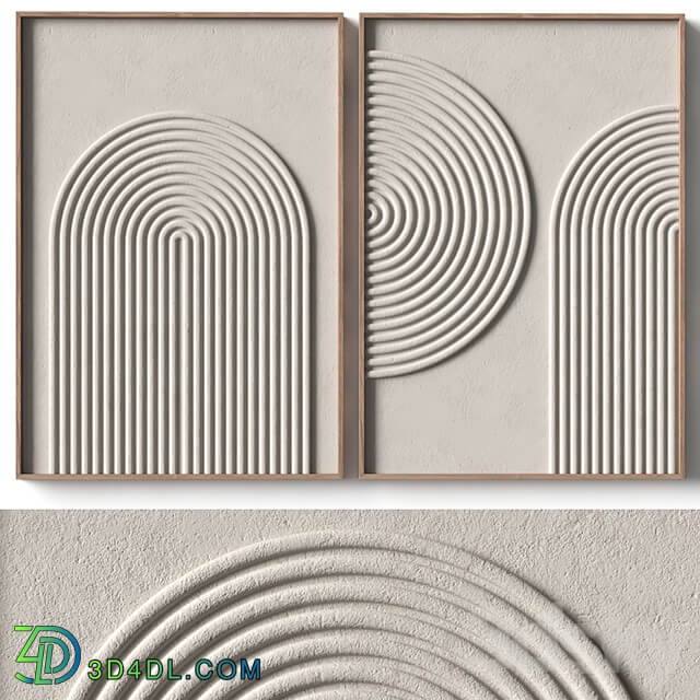 Relief artwork 3d art wall decor Panels