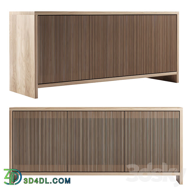 Oak Slatted Credenza by Material