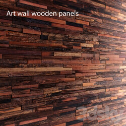 ART wall of boards. wall decor plank panels wooden decor boards wooden wall panel slats Other decorative objects 3D Models 