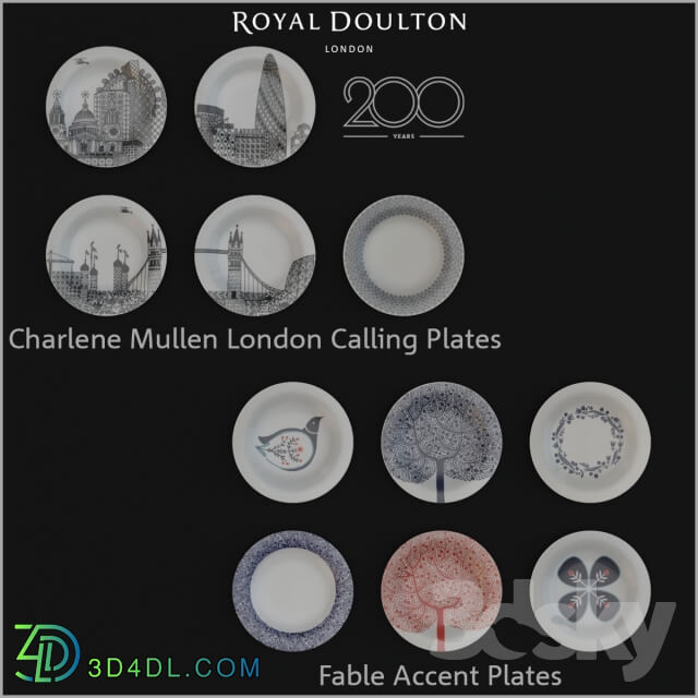 Royal Doulton Ceramic Plates Set 1