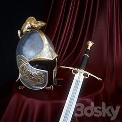 helmet and sword Miscellaneous 3D Models 