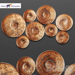 Disc Wall Decor by World Menagerie patina copper wall decor copper round disk rusty rust Other decorative objects 3D Models 