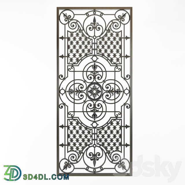 Wrought iron grille 33 Other 3D Models